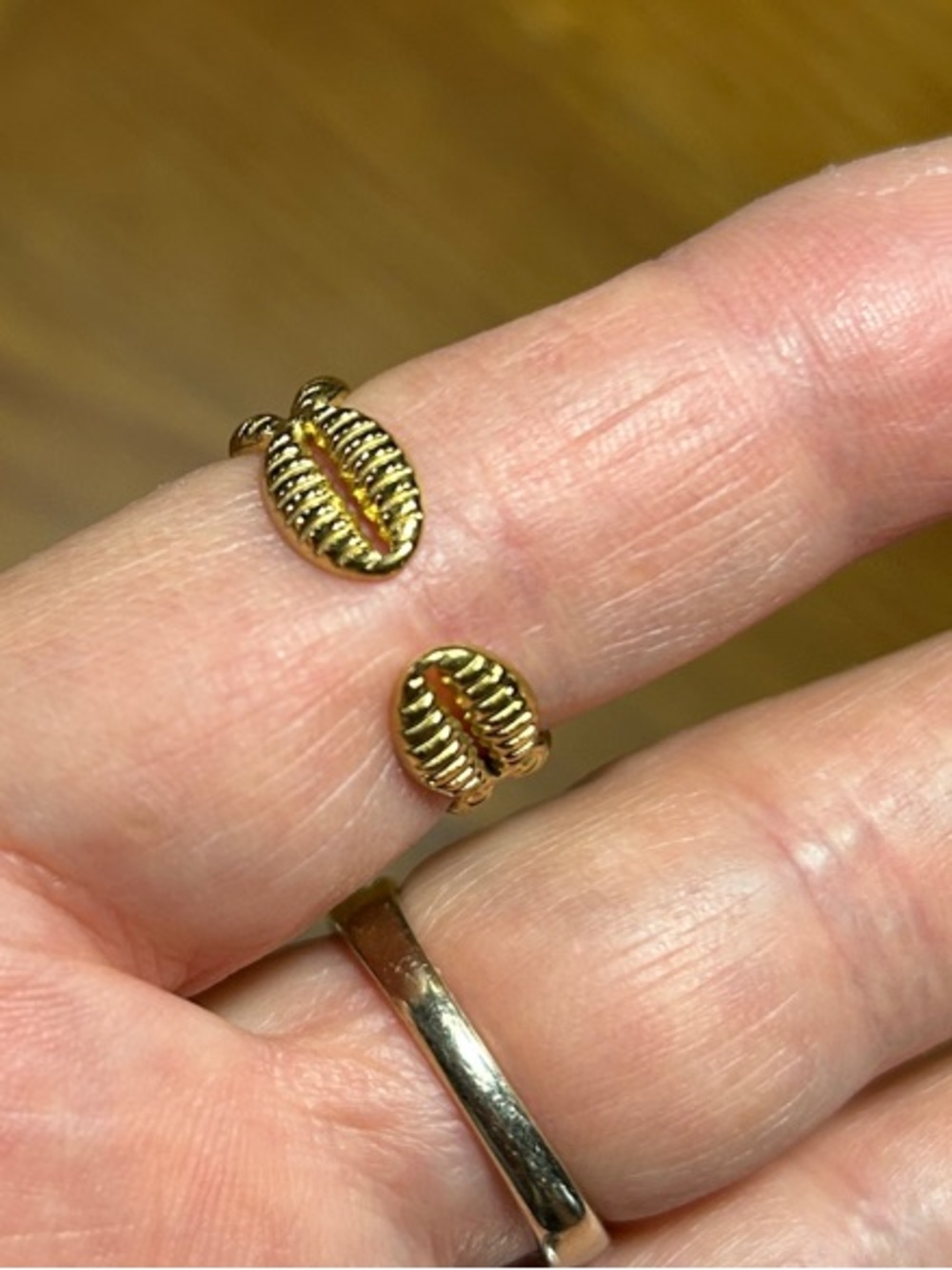 3/$25 Gold Cowrie Shell Ring - Picture 2 of 7